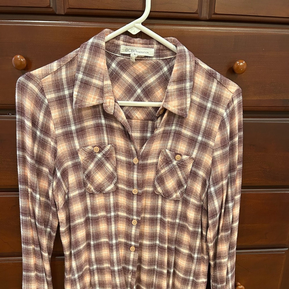 BCBG Flannel, Button-Up Shirt